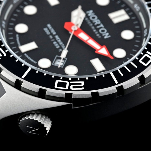 Norton Marine watch new, automatic, 46mm, black, 200m waterproof