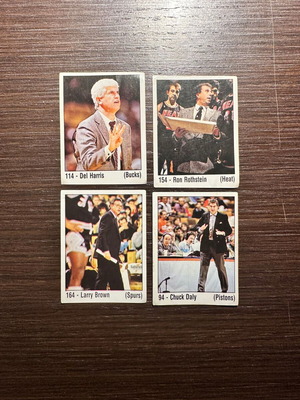 1989 Panini Basket NBA Stickers used, coaches set