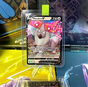 Pokemon card wyrdeer V holographic