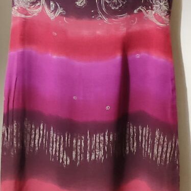 Sisan Couture maxi dress like new, size 2, deep burgundy and fuchsia