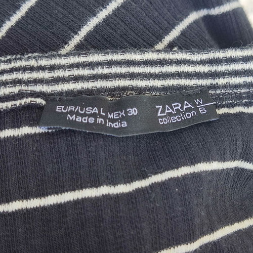 Zara striped tank top used, size S/M, black and white