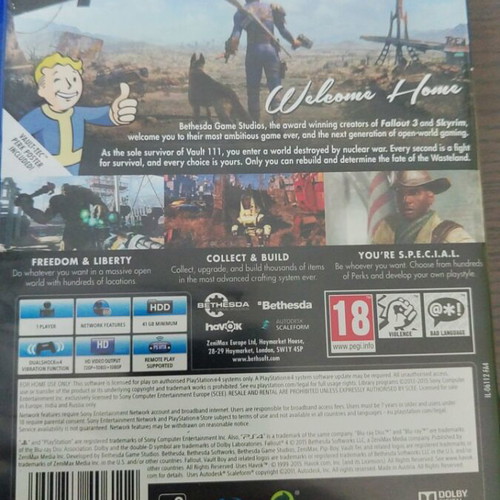 Fallout 4 PlayStation 4 game used, disk and box