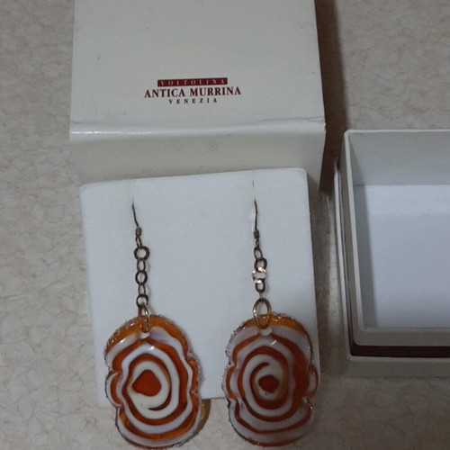 Antica Murrina Venezia earrings brand new, collectible Murano