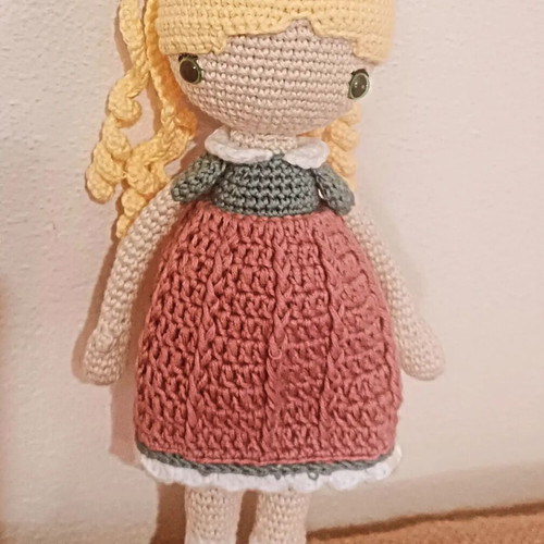 Knitted doll handmade, new