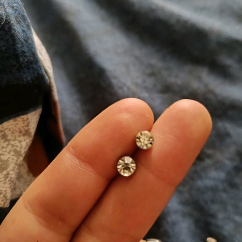 Earrings various like new, set with pearls and diamonds Jewelor