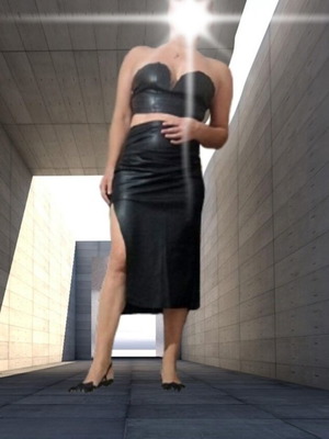 Lumina leatherette skirt and top set black size M like new