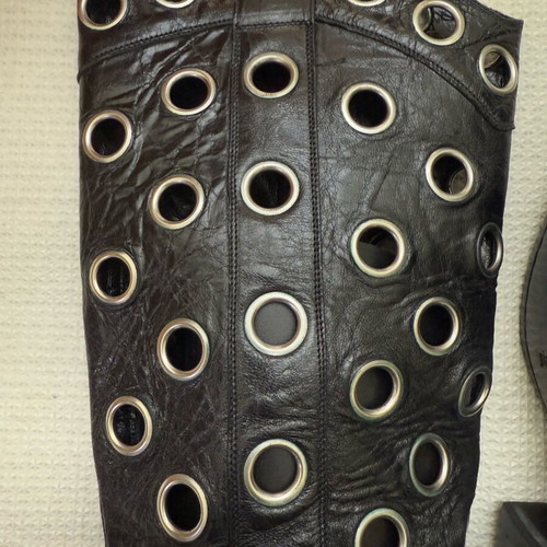 Gianni Barbato leather black boots size 39 collectible like new