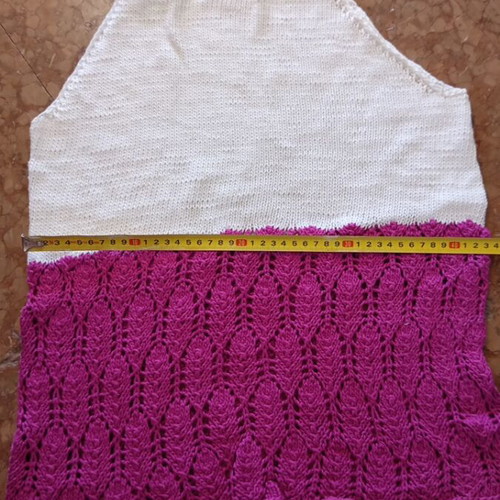 Summer blouse handmade cotton large extra large, white and pink