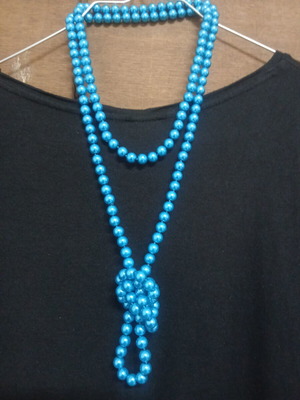 Very long necklace, 1.45 m, versatile wear