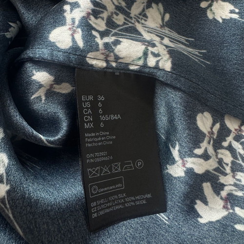 H&M Erdem Floral Silk Blouse like new, size 36