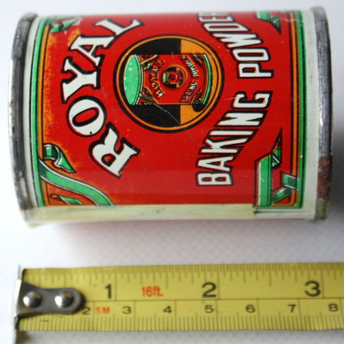 Royal Baking Powder Vintage 80's Greek Retro Metal Tin sealed