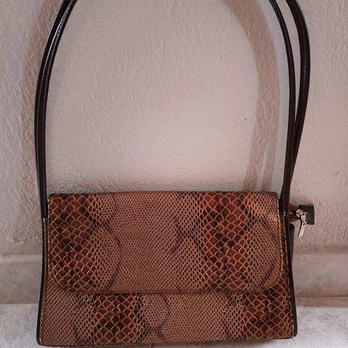 Snakeskin shoulder bag new, brown