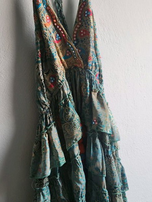 Sumitra Boho Maxi Dress like new, one size, multicolor
