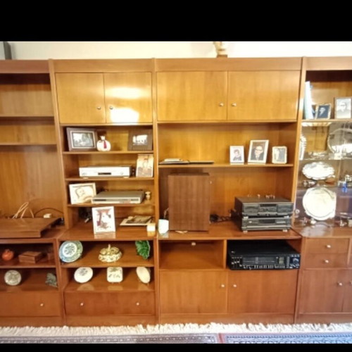 Large handmade solid wood wall unit