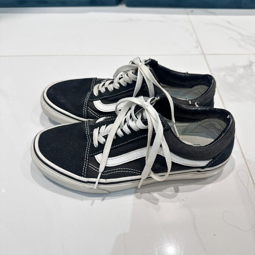 Vans Old Skool black sneakers with white stripe, size 39