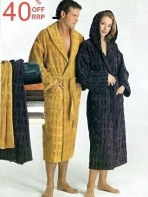 Μπουρνούζι Carrara Deluxe Soft 100% Cotton Velour – Terry Towel καινούργιο