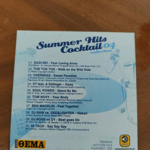 Summer Hits Cocktail 04 CD like new