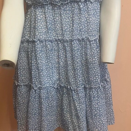 Babydoll dress like new, light and airy, white and blue