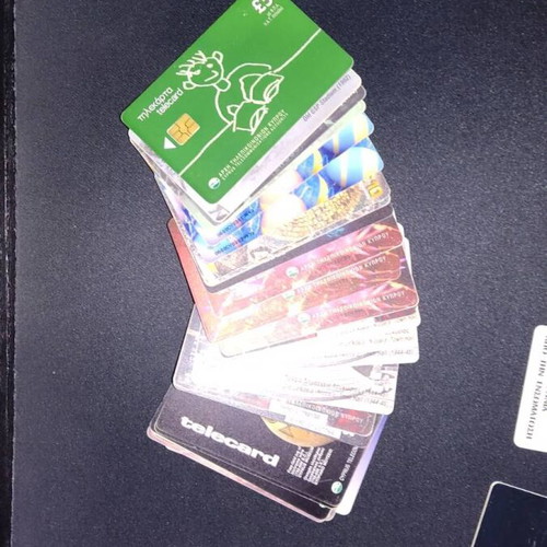 OTE and Cyprus phone cards used, pack of 75 pieces