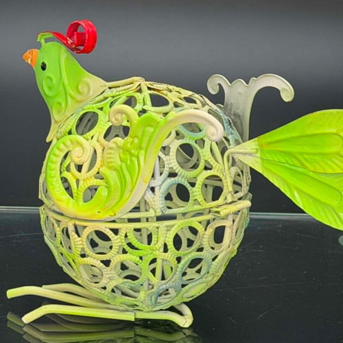 Espiel Handmade Metal Bird Vintage 2000 Like New 19x13 cm