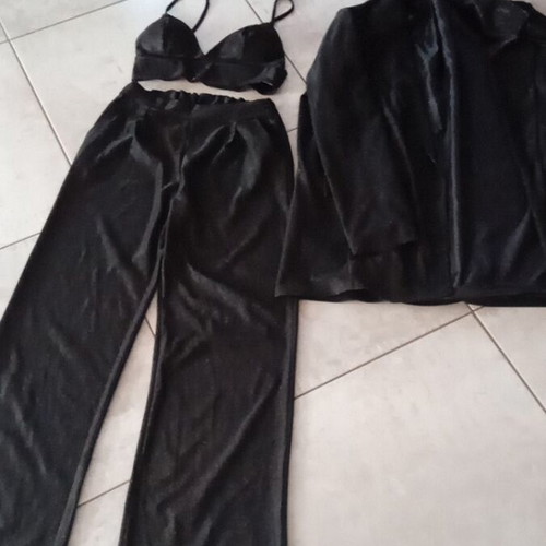 Decoro suit set new, black with pants, bustier and oversized jacket