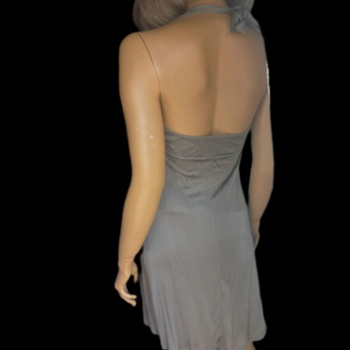 Lynne Silver Strapless Dress with Stones Size M New