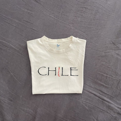 T-shirt Chile 100% cotton size S used, white
