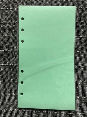 Personal refill paper 9.5 x 17 cm, green (veraman), 7 packs