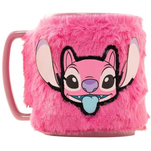 Pyramid Stitch Angel Fuzzy ceramic mug 440ml new