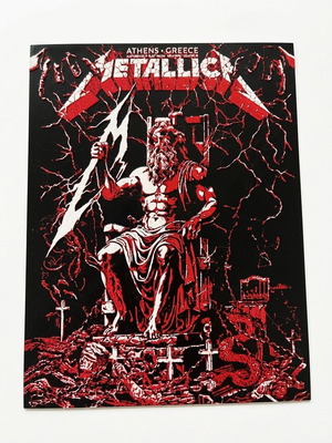 3D embossed Metallica fan card Zeus - Athens like new