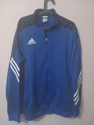 Adidas jacket like new, white and blue, size L