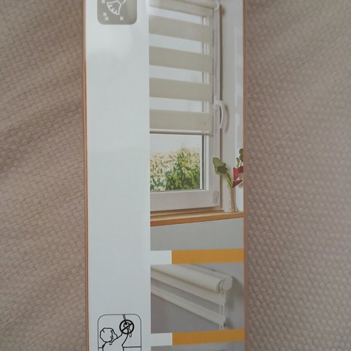 Window roller blind striped modern curtain