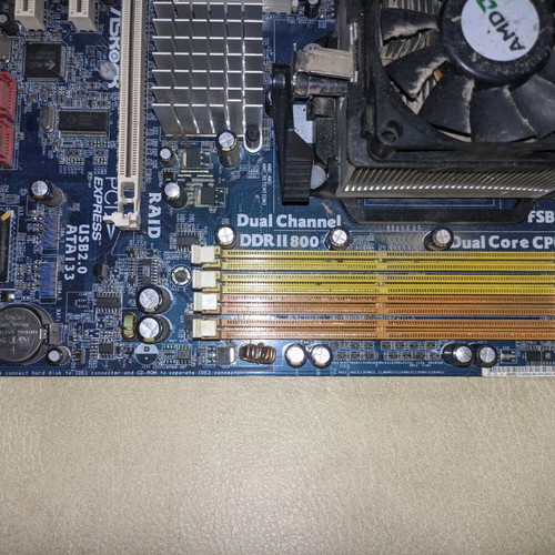 ASRock ALiveSATA2-GLAN motherboard with AMD Sempron processor like new