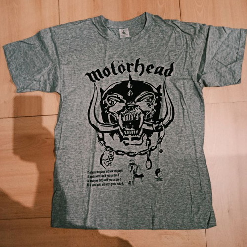 Motorhead fashion t-shirt new, 100% cotton, size M, grey