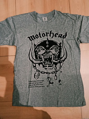 Motorhead fashion t-shirt new, 100% cotton, size M, grey