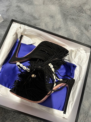 Aquazzura platform sandals new, size 39.5, black
