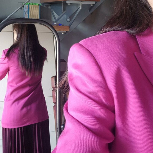 Zara fuchsia blazer XS used, double-breasted