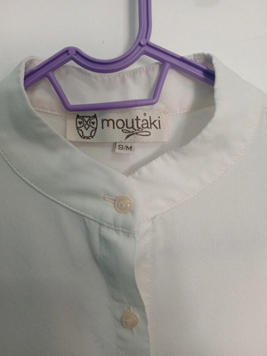 Moutaki shirt dress S/M used, black and white