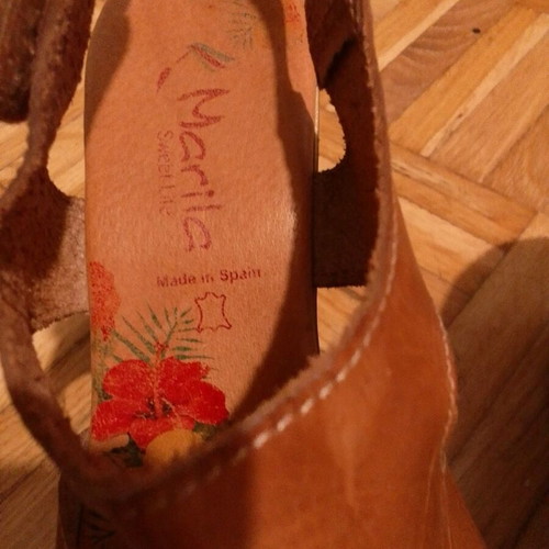 Marila leather sandals size 40 like new, brown