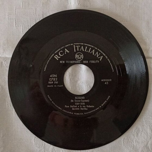 Teddy Reno 45 RPM record used, RCA Italiana, Sanremo '59