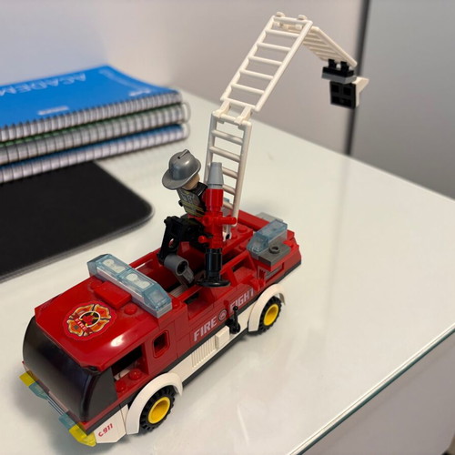 Fire truck building blocks like new without instructions or box