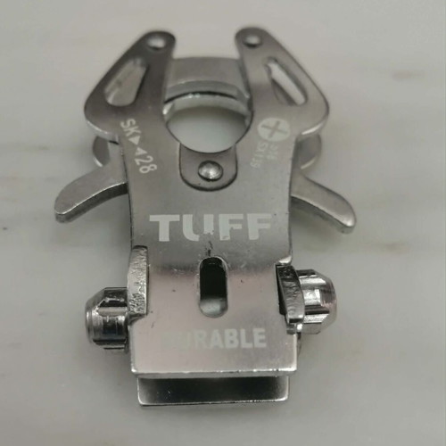 Tuff Silver Keychain Carabiner New, 6 cm, Aluminum
