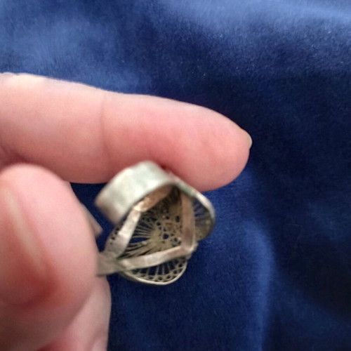 Handmade 925 ring used, openable, 1970s style