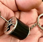 Gearshift keychain, black