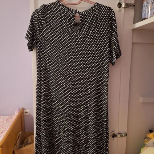Women's midi dress, black and white