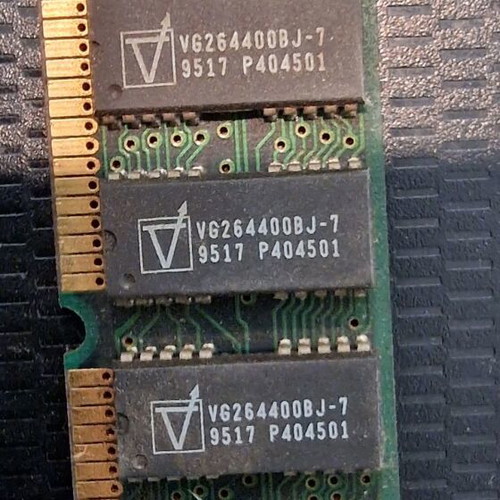 Vintage RAM 8MB FPM SIMM 72-pin Vanguard VG264400BJ-7 used for Retro PC