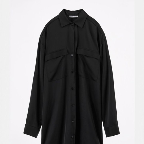 Zara satin dress small new, black