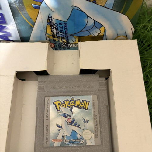 Pokémon Silver Version Game Boy Color used, complete with accessories