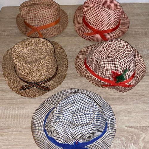 Vintage hats used, old Greek from the 1960s