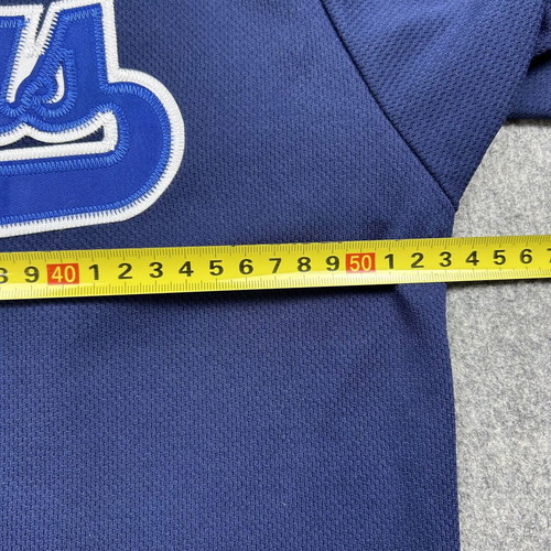 Majestic CoolBase McMaster Lambdas Custom Baseball Jersey Navy Size S used